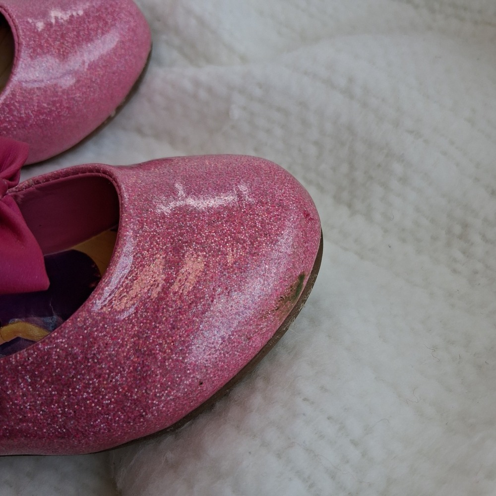 Vtg Y2K Disney Princess Baby Toddler Glitter Shoes 9 Pink Sparkly Boutique - Picture 5 of 6